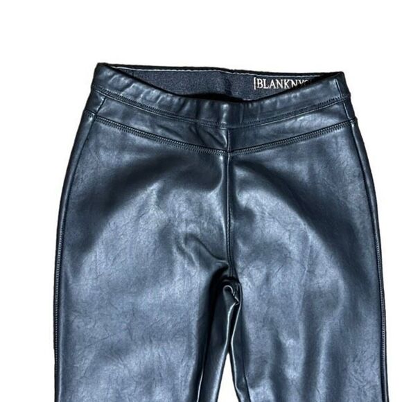 BLANK NYC Black Vegan Leather Leggings Size Small - Picture 2 of 4